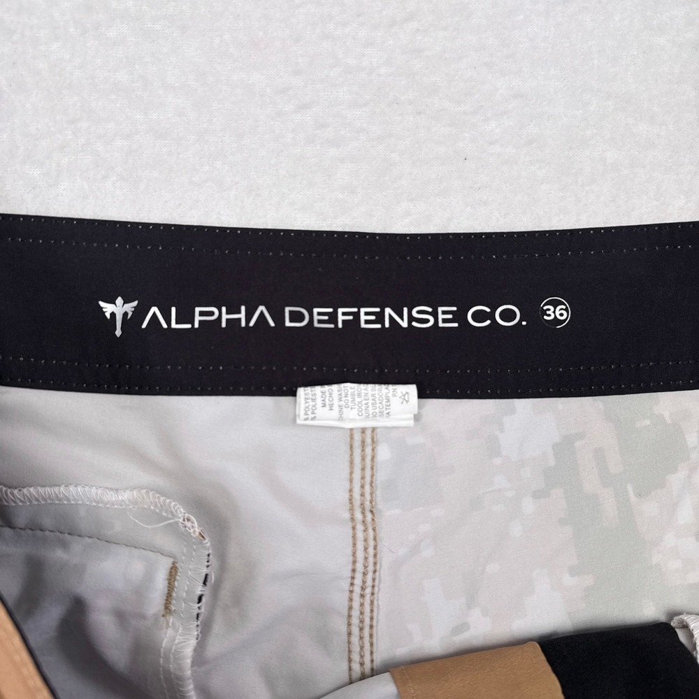 Alpha Defense Gear Board Shorts 2.0 Mens Size 36 Tan Camo Swimsuit Swim Hybrid - Picture 7 of 9